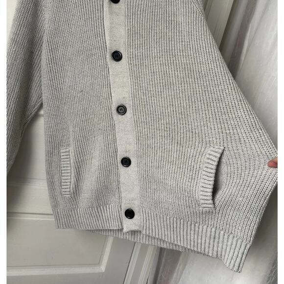 XRay Mens Button Front Cardigan Sweater Collared 6XL Gray Knit Classic NWOT - Picture 10 of 17